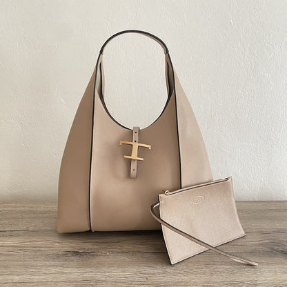 期間限定セール TOD'S T タイムレス レザー ホーボー バッグ