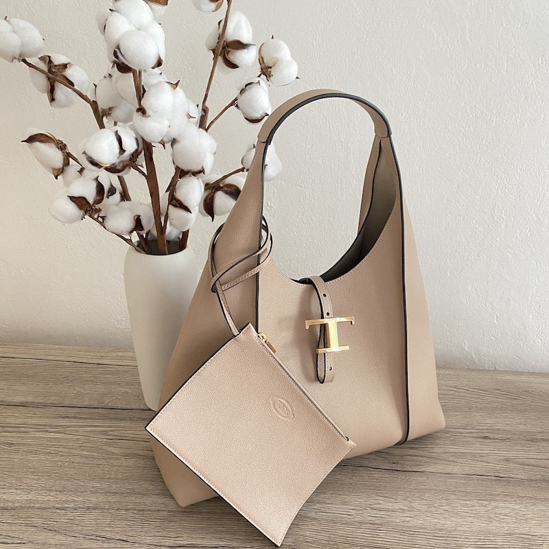 期間限定セール TOD'S T タイムレス レザー ホーボー バッグ