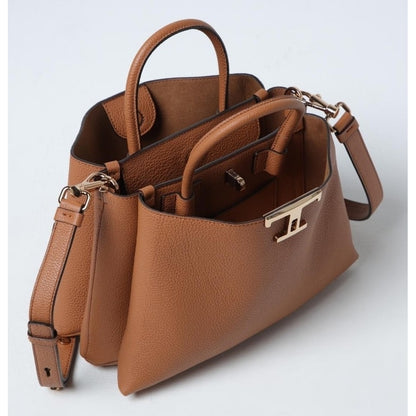 関送込 TOD'S T レス レザー ショッピング バッグ スモール