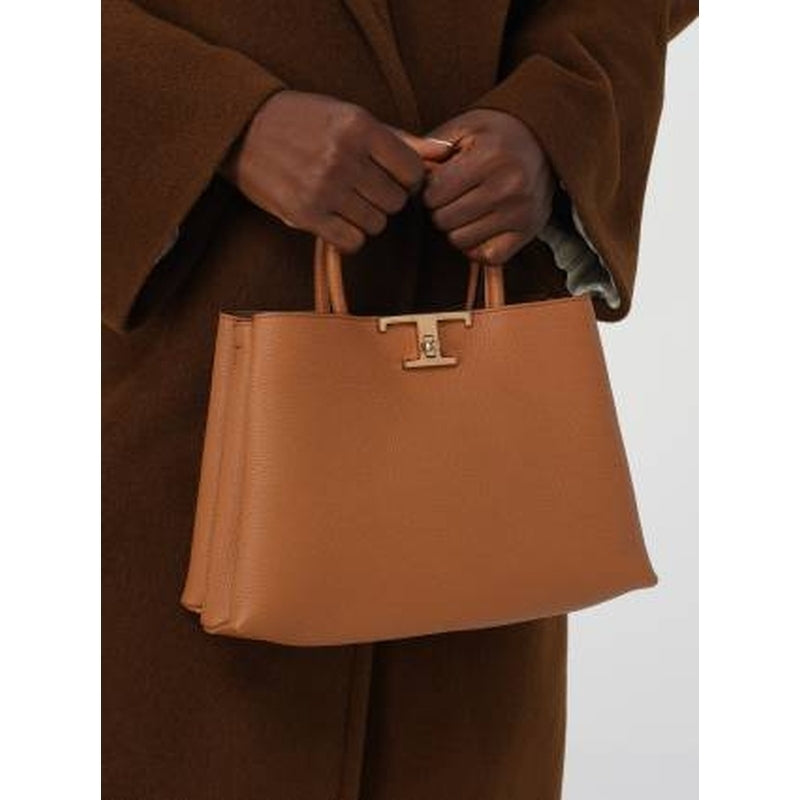 関送込 TOD'S T レス レザー ショッピング バッグ スモール