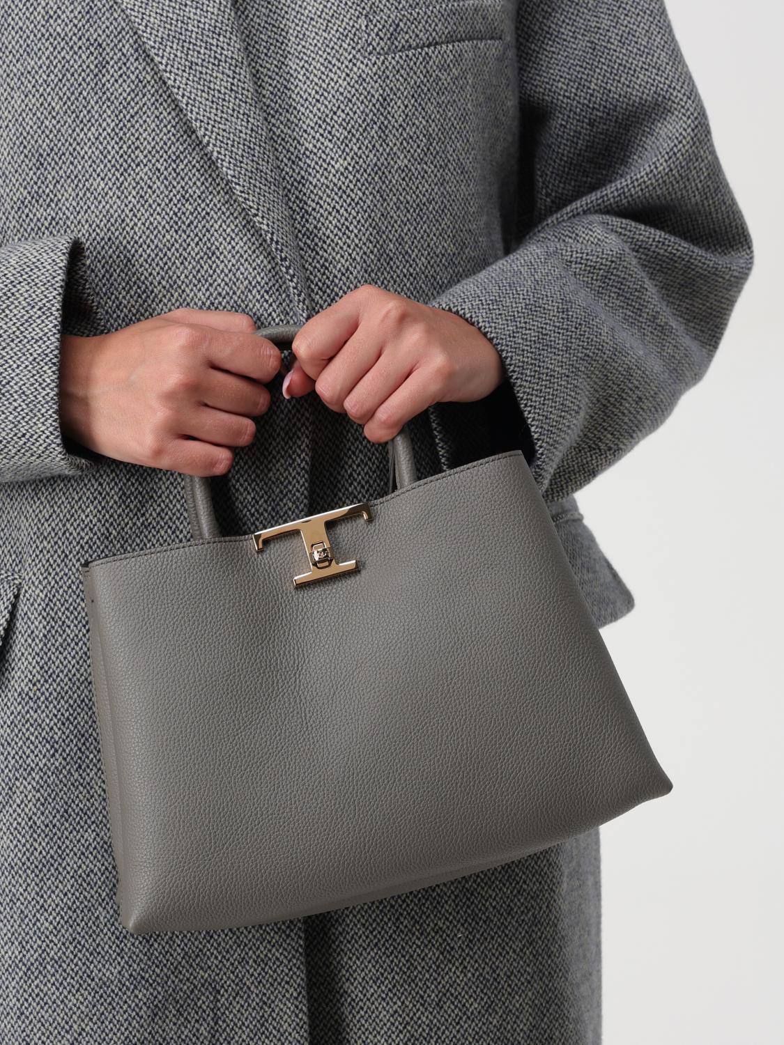 関送込 TOD'S T レス レザー ショッピング バッグ スモール