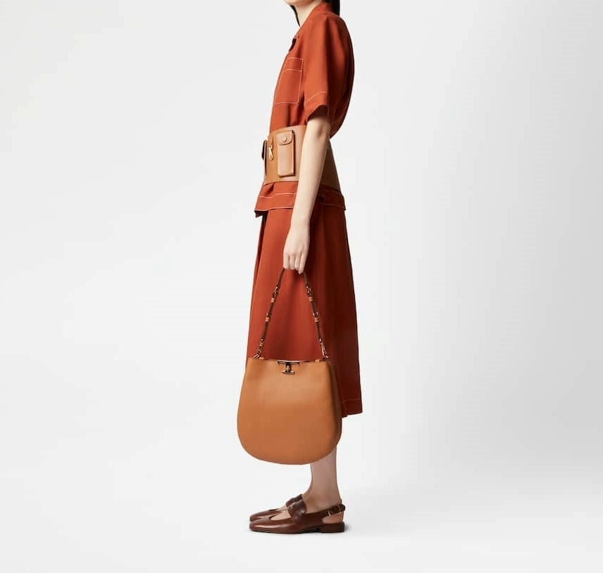 TOD´S T タイムレス レザー ショルダー バッグ スモール