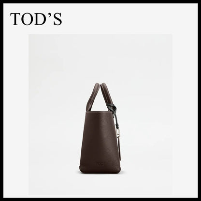 直営店 TOD'S ダブルアップ レザーキャンバス バッグ