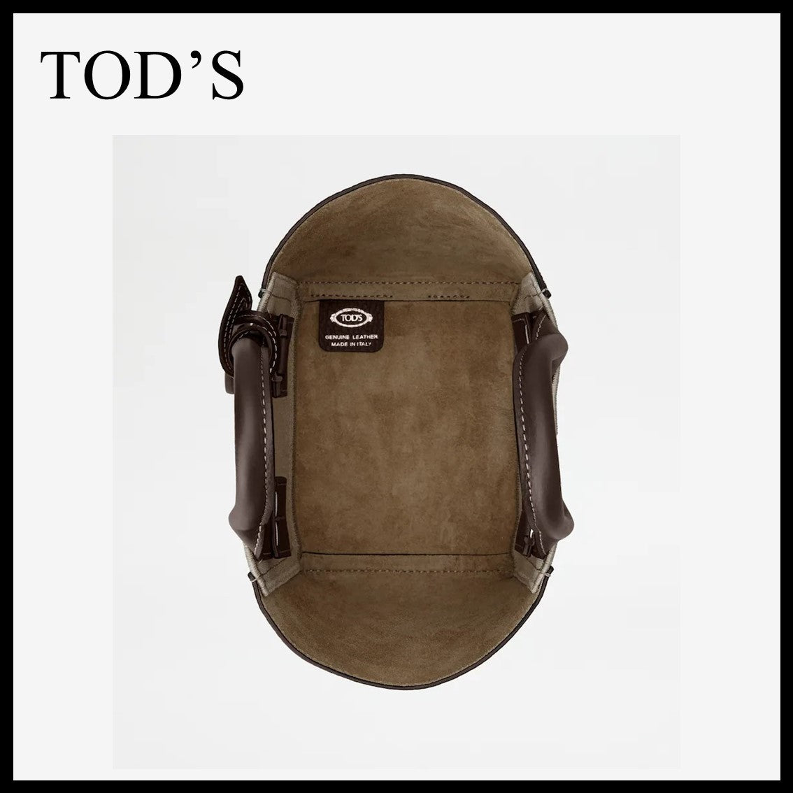 直営店 TOD'S ダブルアップ レザーキャンバス バッグ