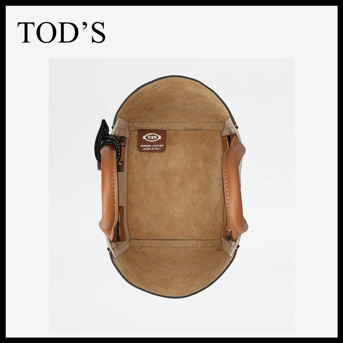 直営店 TOD'S ダブルアップ レザーキャンバス バッグ