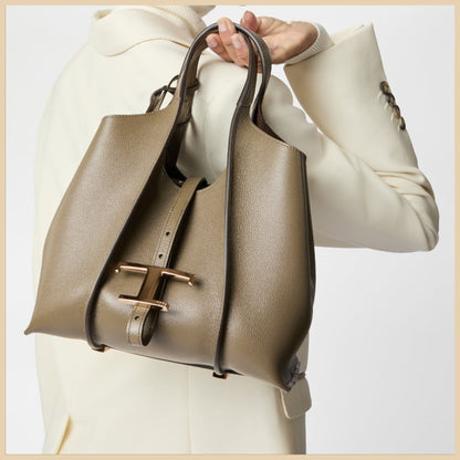 関税込トッズ Tタイムレス レザー ショッピング バッグ ミニ