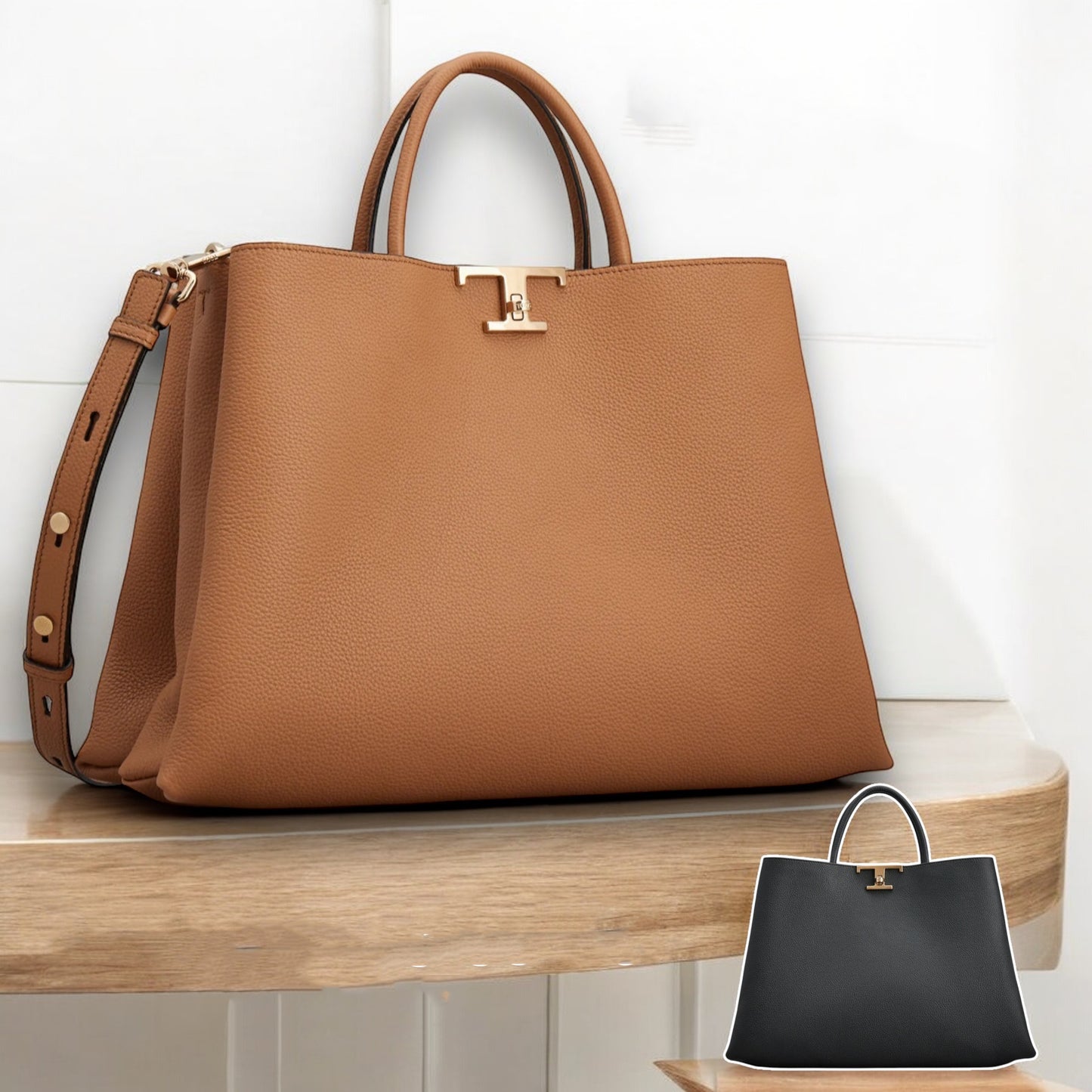 TOD'S＊T Timeless Shopping Bag Medium レザーバッグ＊送料込