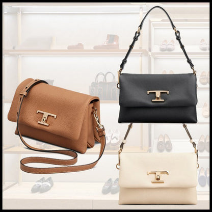 TOD´S トッズ Tタイムレス レザー フラップバッグ ミニ